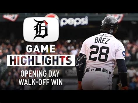 Tigers Highlights Opening Day Walk Off Win Motowntigers Com