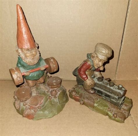 Tom Clark Gnome Figurine Bubba 1985 And Train Conducter Lot Of 2 Ebay