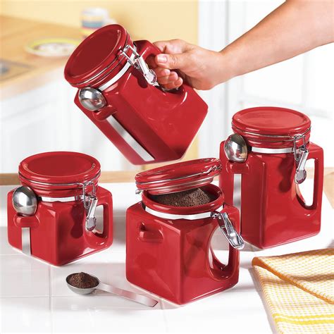 Sourcing guide for ceramic kitchenware canister set: E-Z Grip Ceramic Canisters, 4-pc. Set | Cleaning & Storage | Brylanehome | Ceramic canisters ...