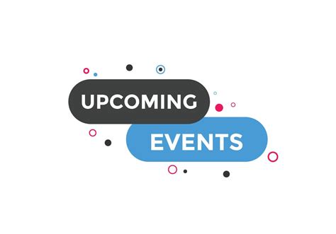 Upcoming Events Button Speech Bubble Upcoming Events Web Banner