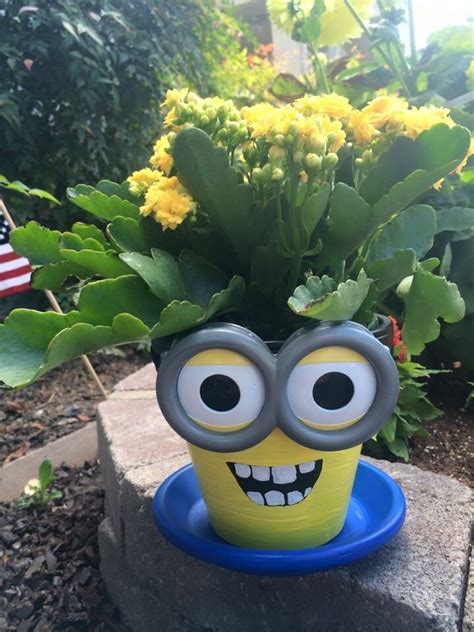 Step one is to rinse your pot super well with water to get any dust off of it. DIY Minion Terra Cotta Flower Pots - How to paint Minion ...