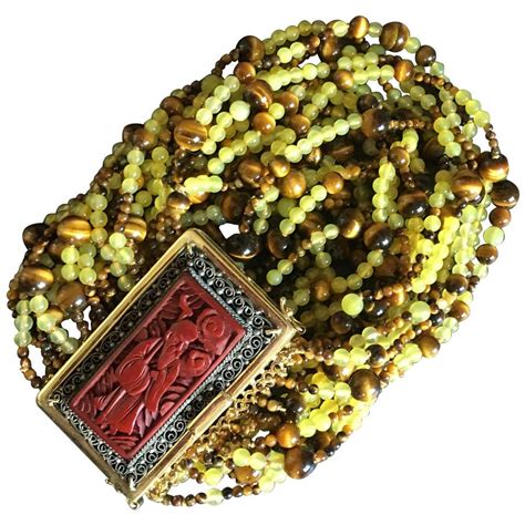 Pearls Rubellite Ruby Tourmaline 18 Karat Gold Coin Bracelet For Sale At 1stdibs