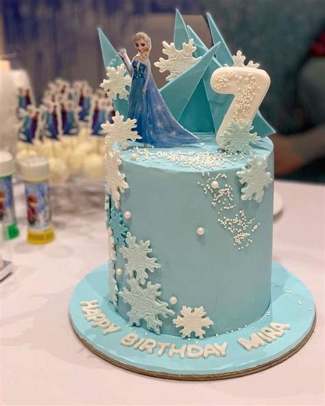 A Frozen Princess Birthday Cake On A Table