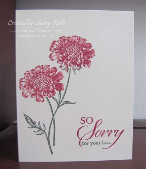 Sympathy flowers are a sweet and tasteful way of showing compassion and support for someone who has lost a loved one. Sherry"s Stamped Treasures: Field Flowers Sympathy Card