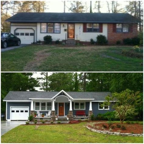 Before And After Ranch Homes Home Exterior Makeover Ranch House