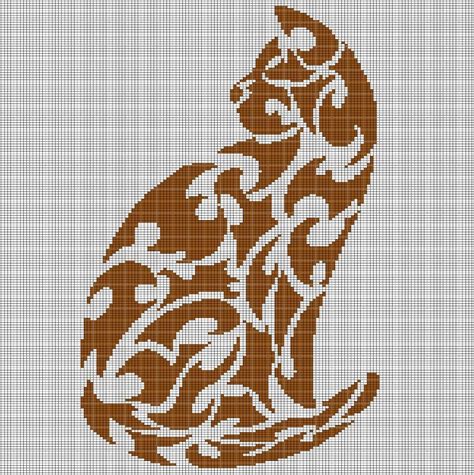 Motif Cat Crochet Afghan Pattern Graph