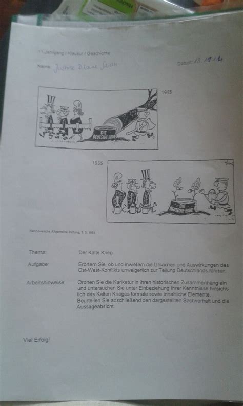 Ich weiss garnicht mehr ab wann bei mir bei den vu beim fa ctg geschrieben wurde! Karikaturanalyse schreiben, brauche Hilfe (Thema: Kalter ...