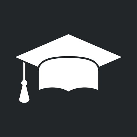 Graduation Cap Flat Design Icon Finish Education Symbol Graduation