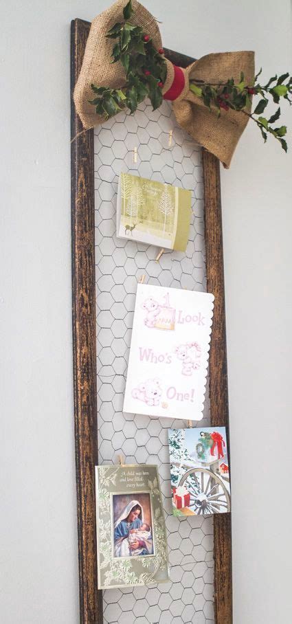 framed chicken wire is a great piece to hang photos and cards christmas card display noel