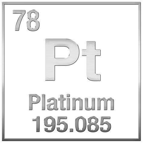 Periodic Table Of Elements Platinum Pt Platinum On Black Beach