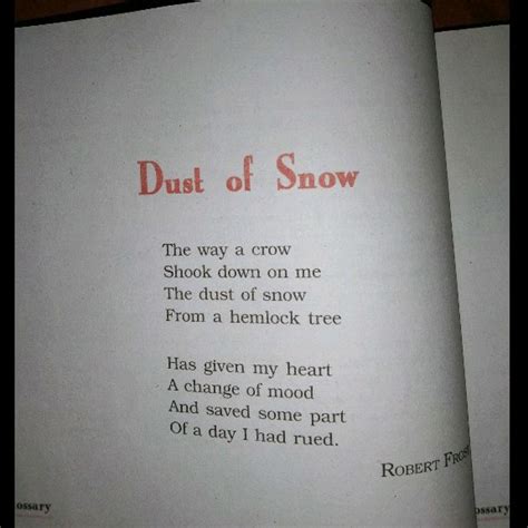 Dust Of Snow Poem Summary English Dust Of Snow Poem 14997269