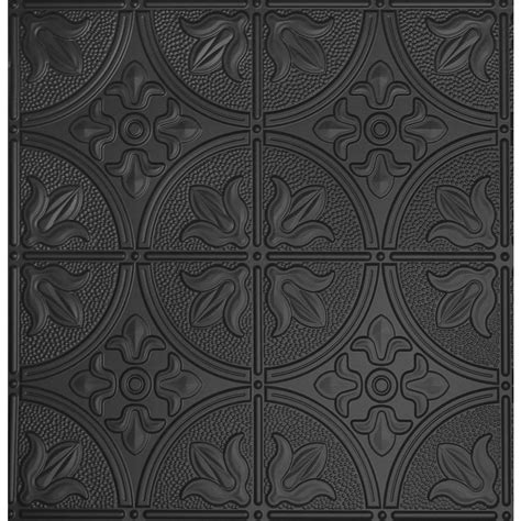 Black ceiling tiles is a great solution as for a quite, dark home theater or man cave decoration. Global Specialty Products Dimensions 2 ft. x 2 ft. Matte ...