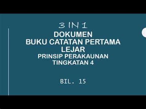 Kamu akan diberikan balasan informasi mengenai sisa poin telkomsel terakhir dan. 3 in 1 Bil. 15 Merekod Keratan Cek ke dalam Buku Tunai dan ...