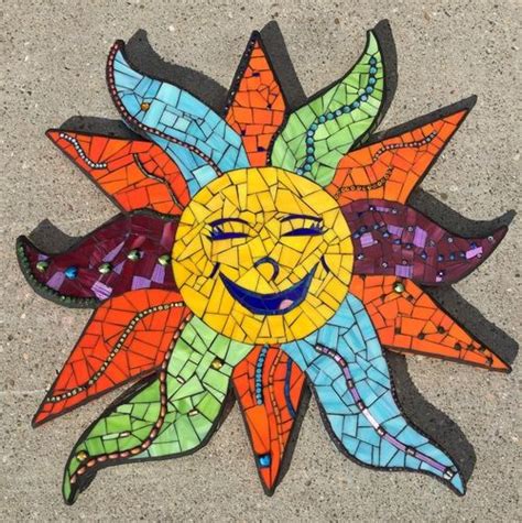 Sun Template Mosaic Art Mosaic Art Supplies