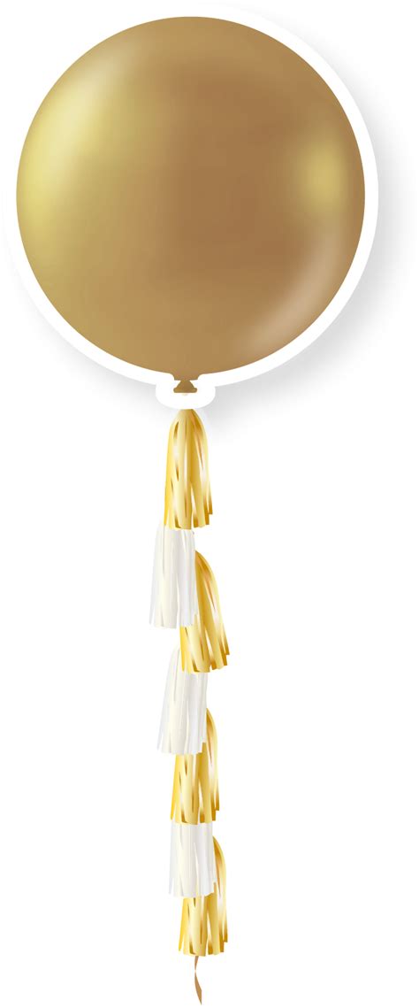 Gold Balloons Png - 36 Golden Balloon 1pc, Transparent Png {#1965127 png image