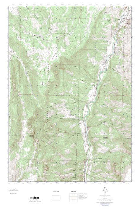 Mytopo Alpine Plateau Colorado Usgs Quad Topo Map