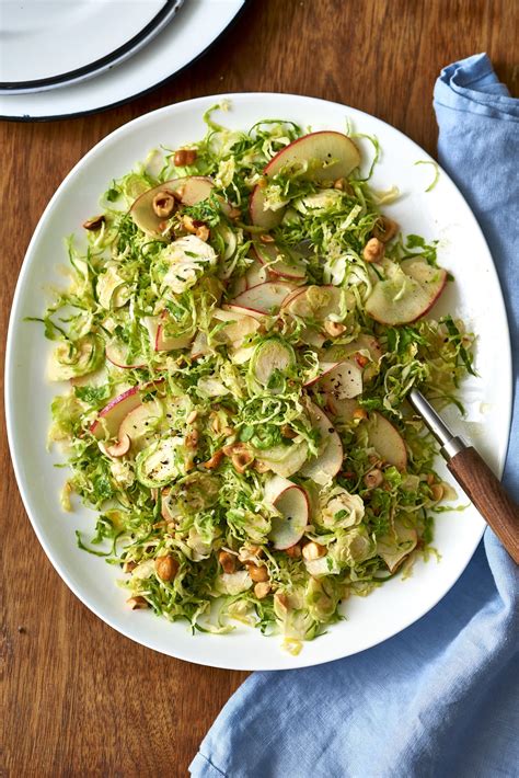 I want to make the squash and apples as side dish for thanksgiving. Recipe: Shaved Brussels Sprouts Salad with Apples and Hazelnuts | Kitchn