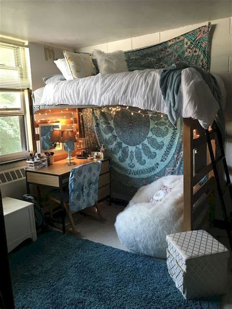 22 College Dorm Room Ideas For Lofted Beds Small Apartment Bedrooms