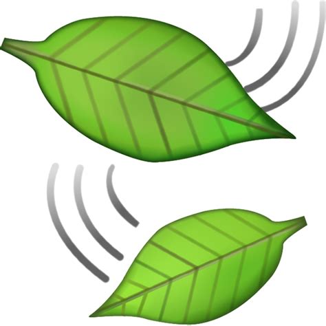 Download Leaf Falling Emoji Image In Png Emoji Island