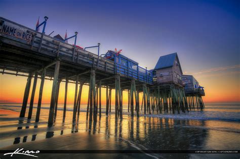 Old Orchard Beach Pier Maine Morning Sunrise Hdr Photography By