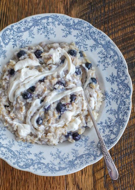 Blueberry Cheesecake Oatmeal Barefeet In The Kitchen