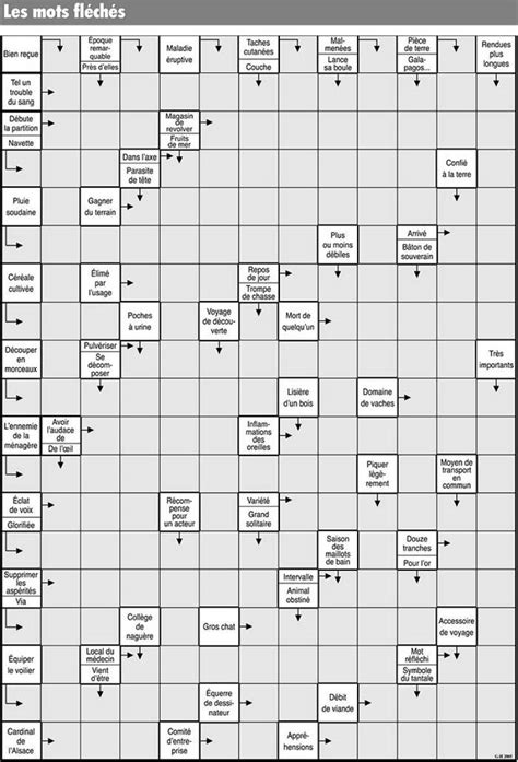 Encore une journée à compléter des grilles de mots fléchés (comme tous les jours depuis quelques jours). mots fleches gratuits force 2 a imprimer