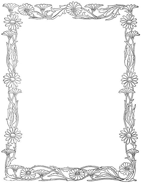 Download Flower Border Coloring - ClipArt Best