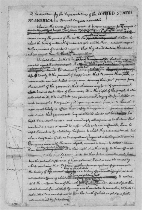 Original Declaration Of Independence High Resolution