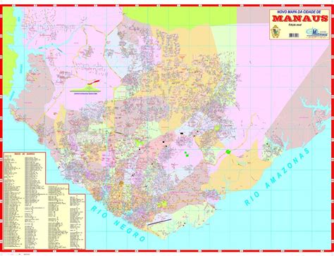 Mapa Dos Bairros De Manaus