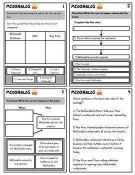 The worksheets come along with answer keys assisting in. McDonald's NF TEI Practice (Google Classroom & PDF) Distance Learning