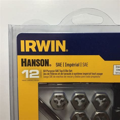 Irwin 24605 Hanson 12 Piece All Purpose Fractional Sae Tap And Die Set