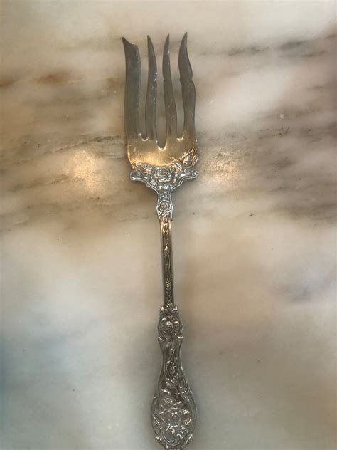 Free Shipping Antique Wm Rogers Glenrose Cold Meatserving Fork Etsy