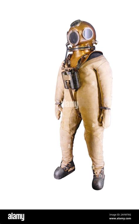 Vintage Diver Deep Sea Suit Isolated On White Stock Photo Alamy
