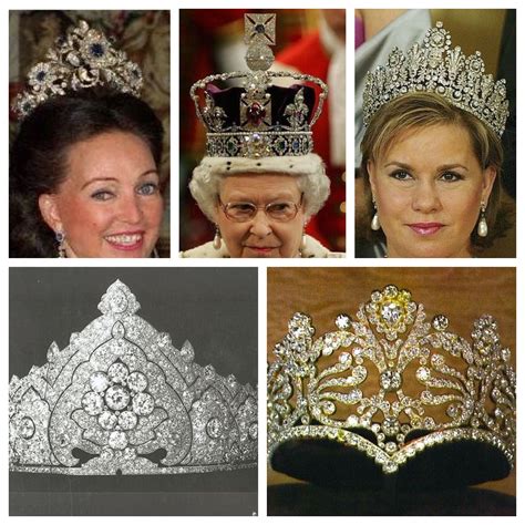 Left To R Top Row First The Württemberg Sapphire And Diamond Tiara The Imperial Crown Of Great