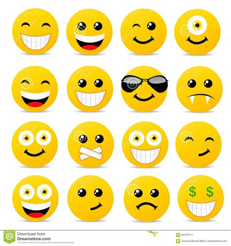 Yellow Laughing Happy Smile Emoji Smile Symbol Vector Illustration