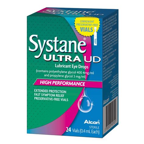 To avoid contamination, be careful not to touch the dropper or top of the ointment tube or let it. Systane Ultra Lubricating Eye Drops Vial 0.4Ml 24Vals - Alcon