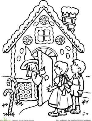 Gestalte mit diesen kostenlosen vorlagen schnell und einfach einladungen, gutscheine, schilder und glückwunschkarten zum selbstausdrucken. Color the Hansel and Gretel Scene | Hänsel und gretel ...
