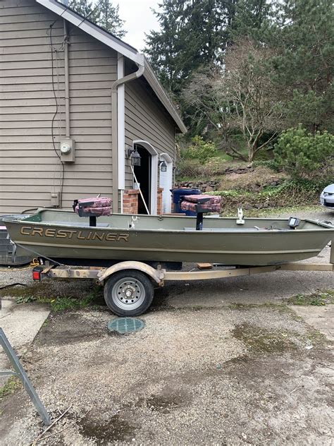 12ft Crestliner Jon Boat With Bass Fishing Decks For Sale In Snohomish