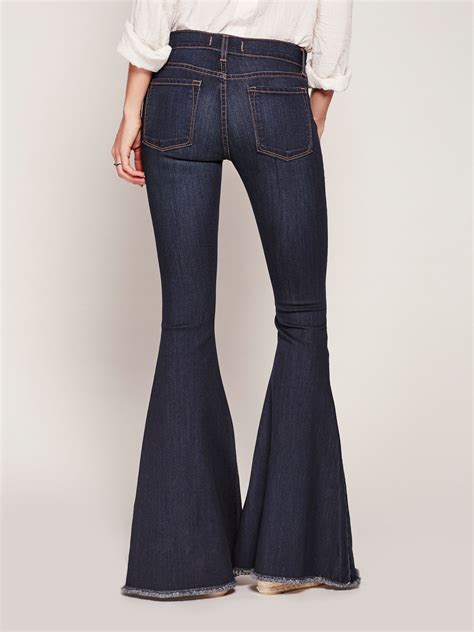 Denim Super Flare These Exaggerated Denim Flared Jeans Are American