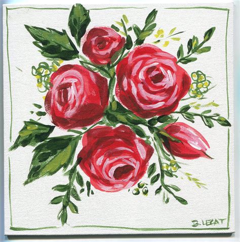 How To Paint Quick And Easy Roses With Acrylic Paint A Beginners