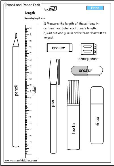 Measuring In Centimeters Worksheet
