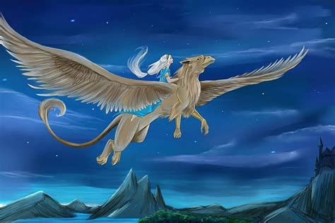 Gryphon Wings Girls Fantasy Magical Animals Griffin Animal Hd