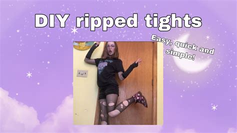 Diy Ripped Tights Youtube