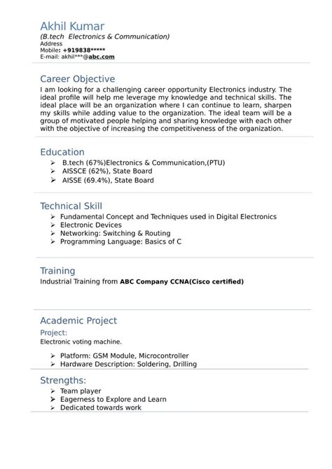 Resume format pick the right resume format for your situation. 32+ Resume Templates For Freshers - Download Free Word ...