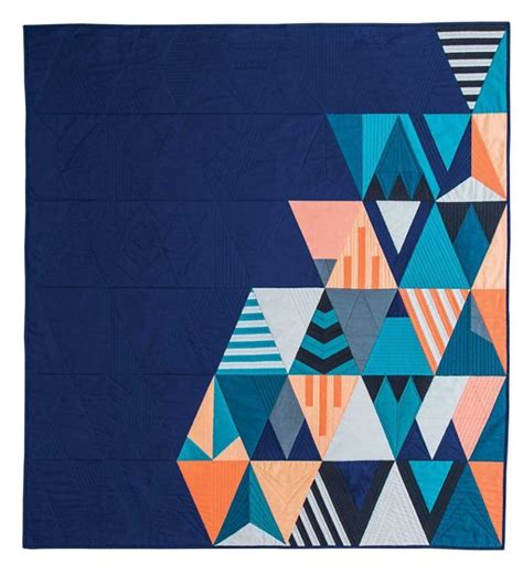 Stardust Modern Triangle Quilts Triangle Quilt Geometric Quilt