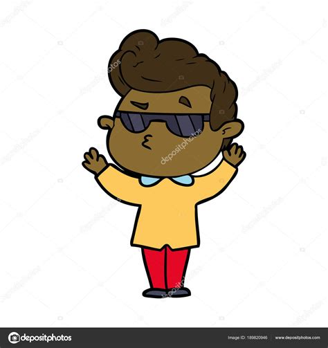 Vector Illustration Cartoon Cool Guy Stock Vector Image By