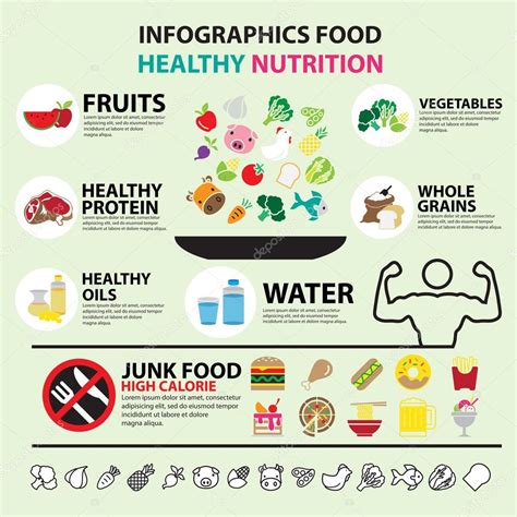 Infographic Food Healthy Nutrition — Stock Vector © Bitontawan02 64522793