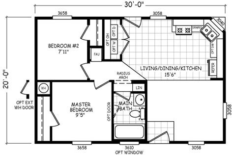 Find your perfect floor plan and choose from a variety of one, two, and four bedroom apartment floor plans to fit your lifestyle. Pueblo 20 X 30 600 sqft Mobile Home | Factory Select Homes