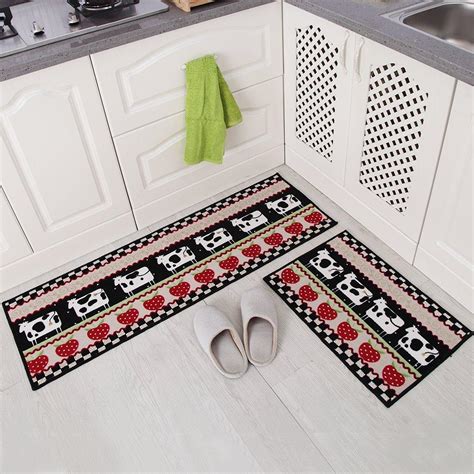 A uniquely developed thick memory foam is built to soothe aching joints made from pvc martial for easy to clean and built to last. Carvapet 2 Piece Non-Slip Kitchen Mat Rubber Backing ...