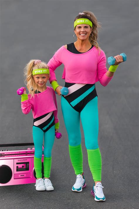 Mom And Me 80s Workout Costume Complete Set Sparkle In Pink